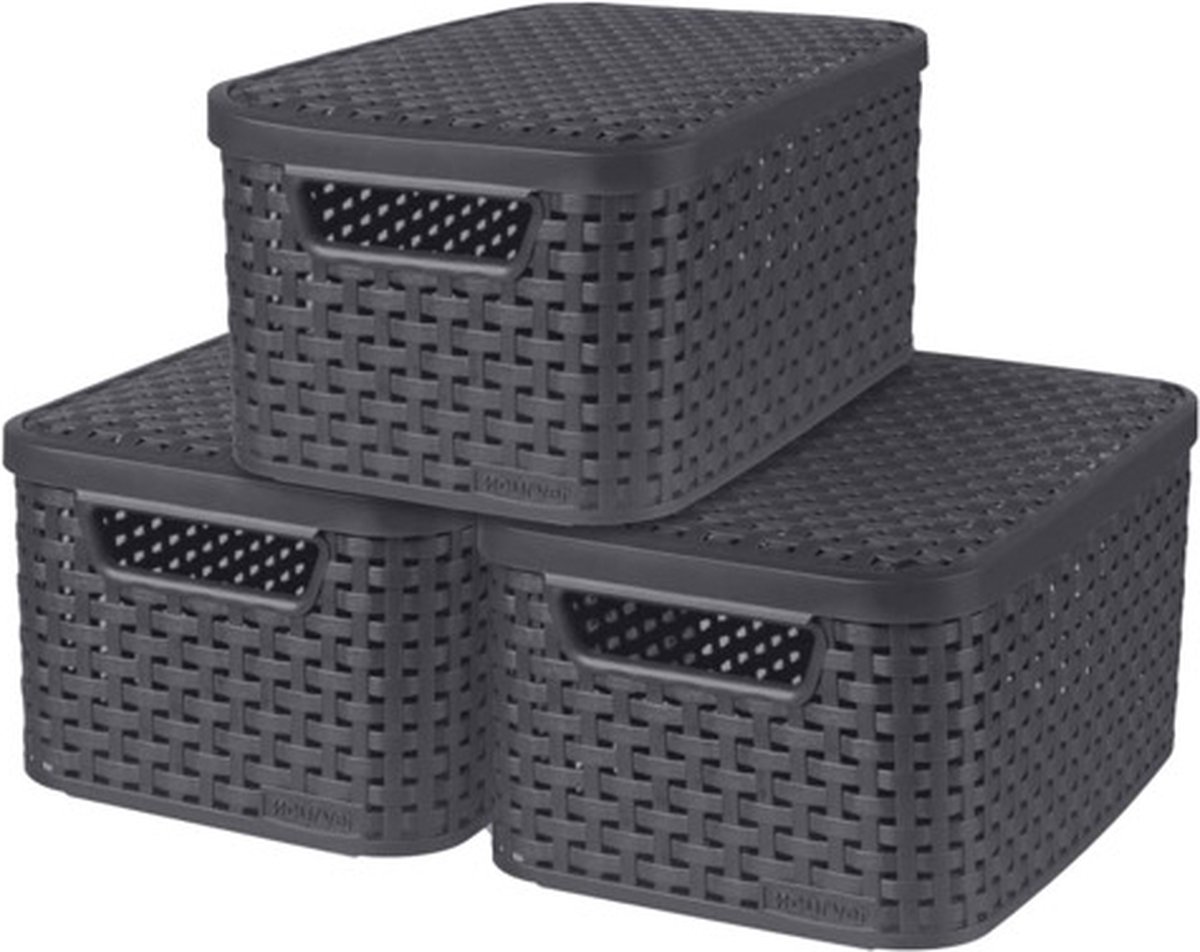 Curver Style S Opbergboxen 6L (3 stuks, met deksel)