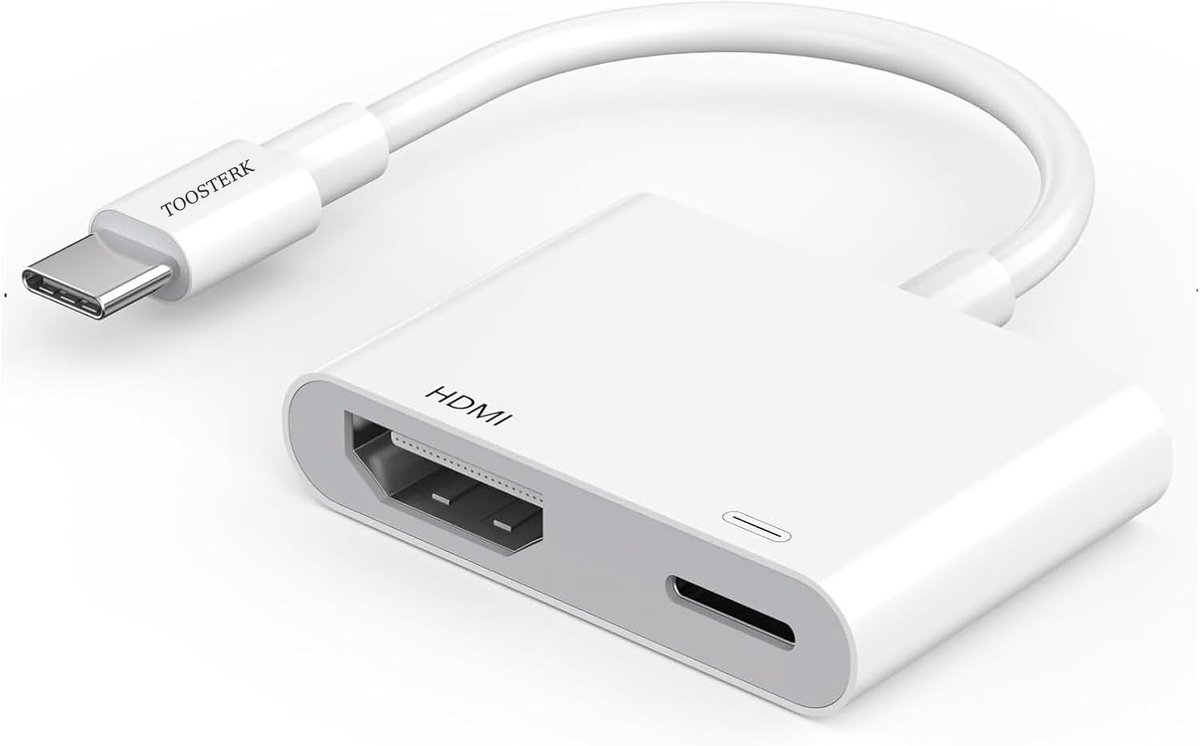 4K USB-C naar HDMI Adapter | Type-C naar HDMI Video & Audio Synchronisatie | Geschikt voor iPhone 15, iPad Pro, Samsung Galaxy, MacBook, Huawei