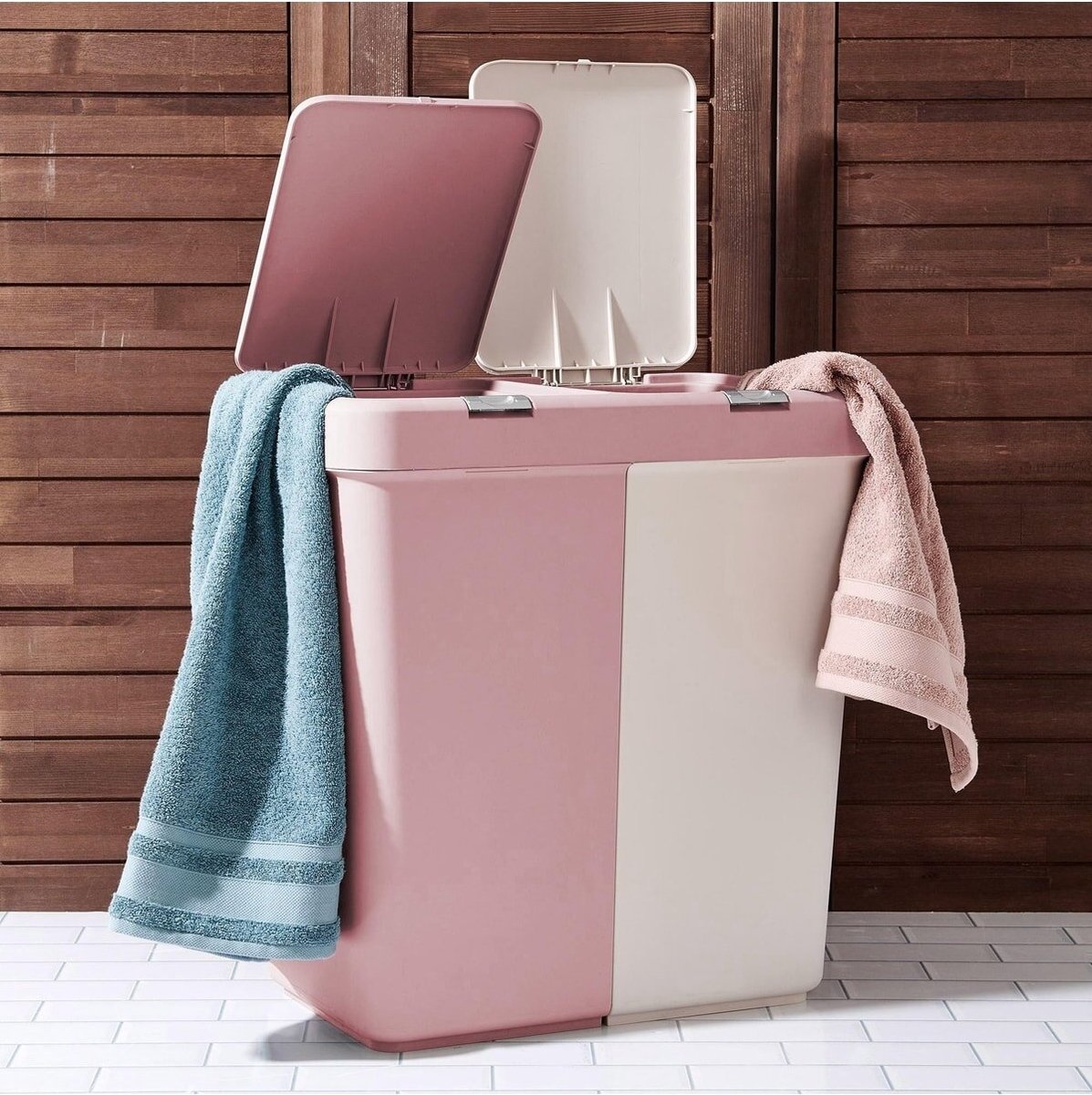 Motek Wasmand 2 Vakken met Deksel (80L)