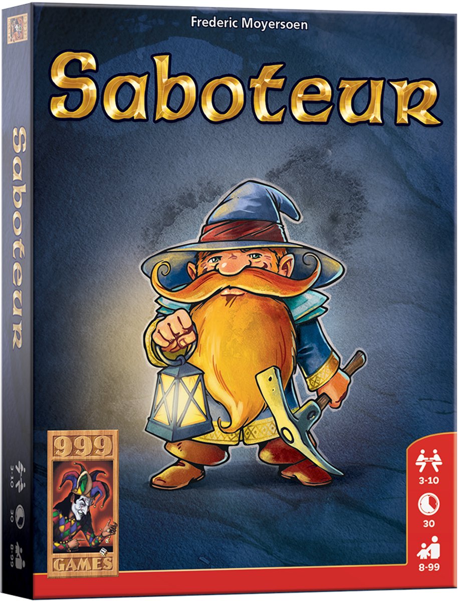 999 Games - Saboteur - Kaartspel - Hét perfecte partyspel voor grote groepen - Saboteer je tegenstanders - Familiespel - Gezelschapsspel - Klein cadeautje