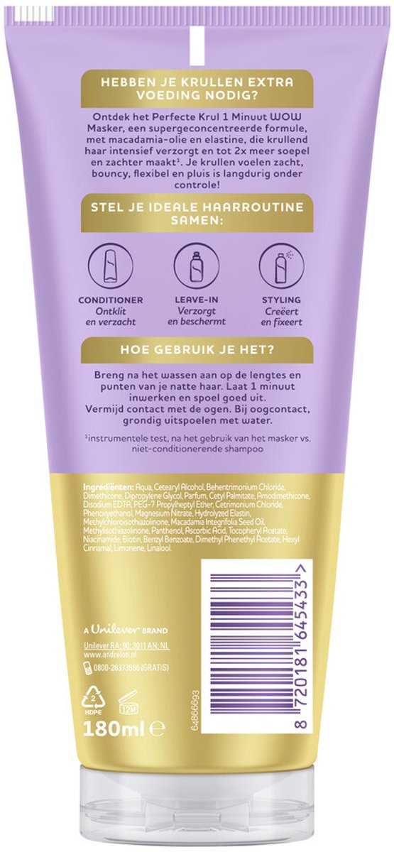 Andrélon WOW Masker Perfecte Krul - 180 ml