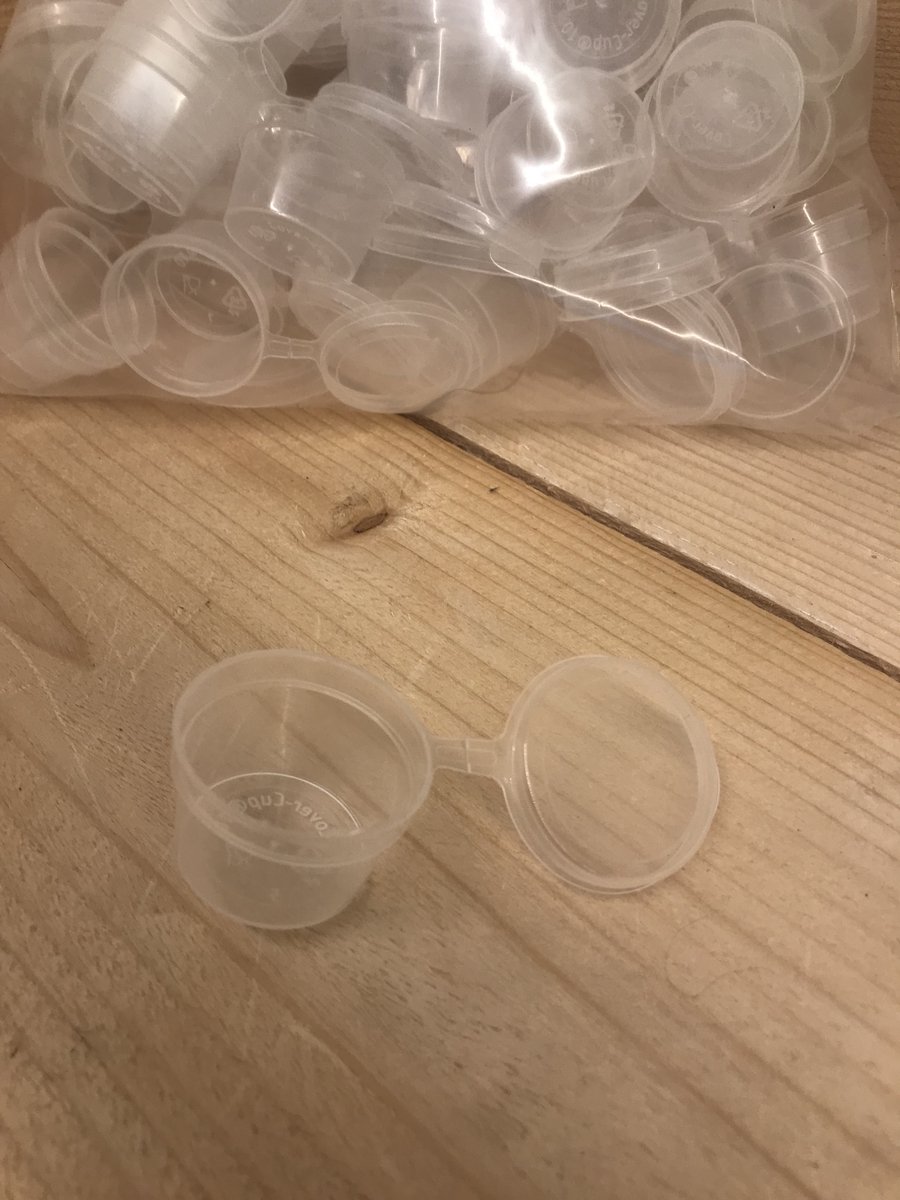 Covercups opbergpotjes met vaste deksel 10.7ml 100 stuks