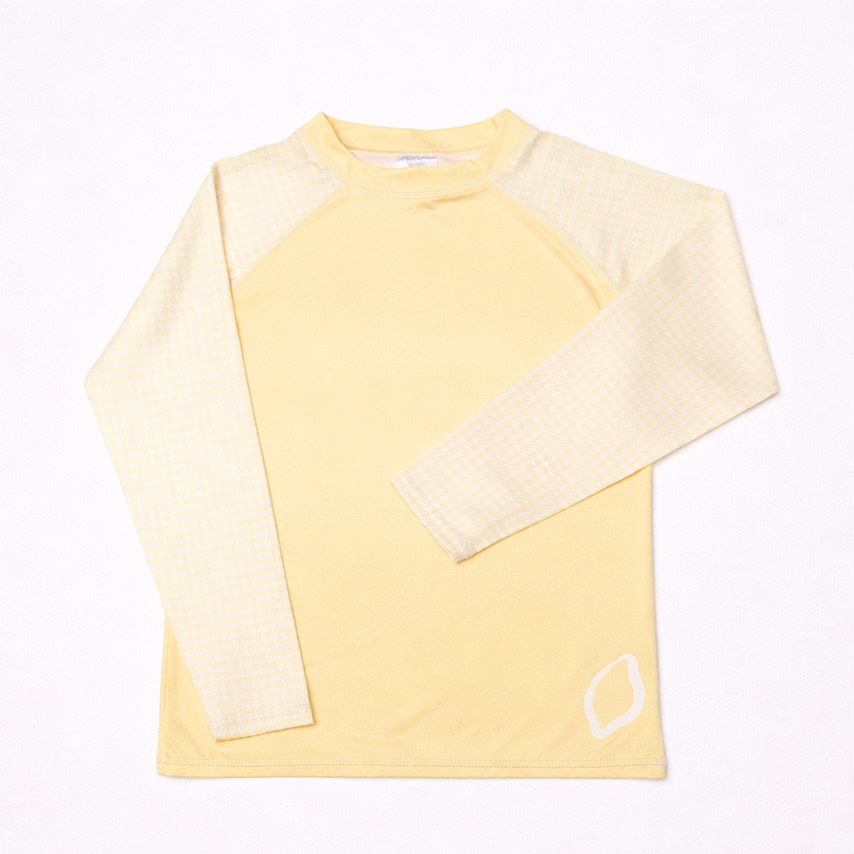 Ducksday - UV-Zwemshirt voor baby - UV-werend UPF50+ - Rashguard met Lange mouwen - unisex - Lemonade - Geel - maat 1 jaar