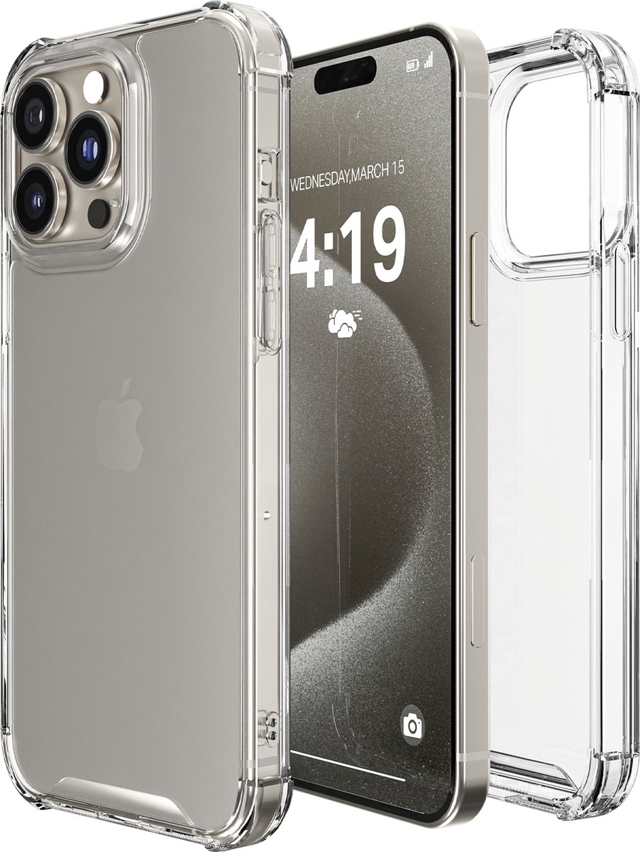 iTech Hoesje Transparant shock proof cover hoes case - geschikt voor iPhone 15 Pro Max
