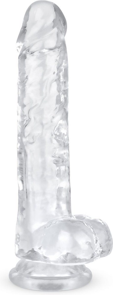 Jelly Dildo met ballen - 19 cm