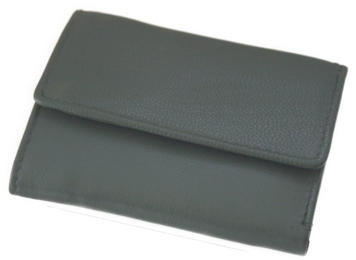 Leren dubbelzijdig portemonneetje / kleine Tri-fold portemonnee / kinderbeursje in rood, paars, roze, groen, navy, blauw, zwart leer / 137