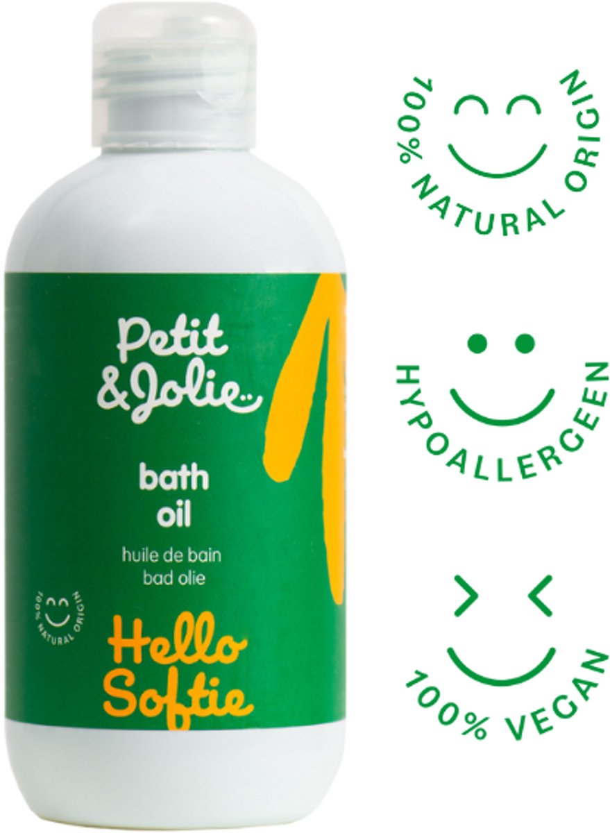 Petit&Jolie badolie - 200 ml - natuurlijke huidverzorging - verzacht de huid - geschikt voor zeer gevoelige kinderhuidjes