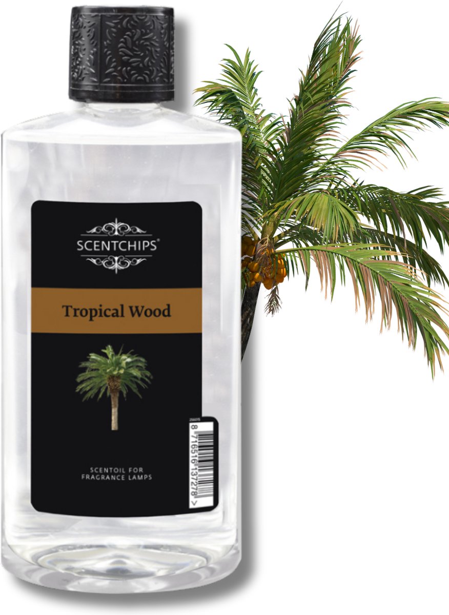 Scentchips® Tropisch Hout - Geurolie Voor Oliebrander - Parfum Olie - Geurolie Voor Lampenolie - Geurlamp Olie - 475ml