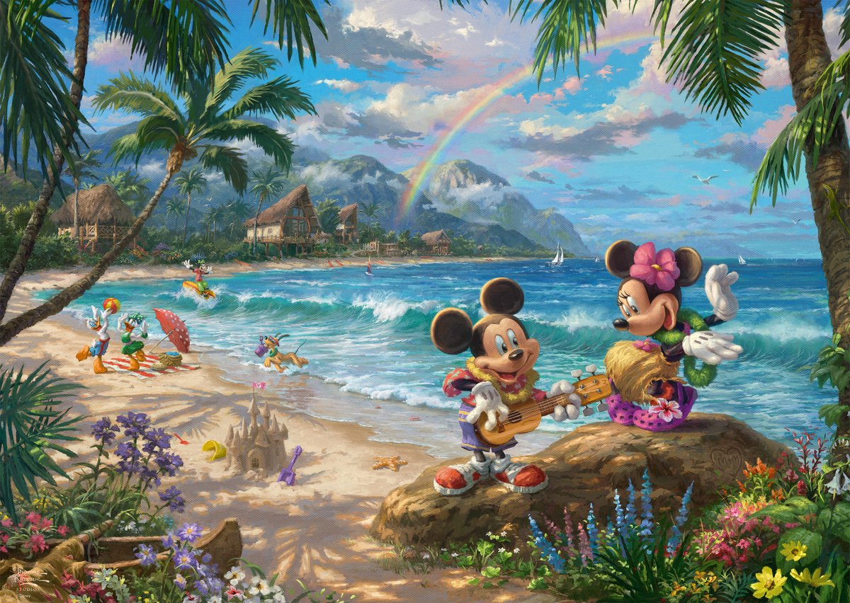 Schmidt legpuzzel Mickey en Minnie Mouse Hawaii - 1000 stukjes Disney.