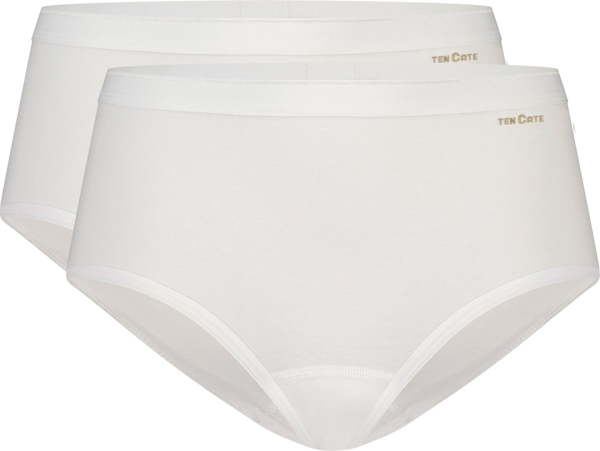 ten Cate Dames Midi – Ondergoed voor dames – Maat L – 2-PACK – Wit – Comfortabel Katoen Ondergoed – Ademend & Zacht – Voordeelverpakking