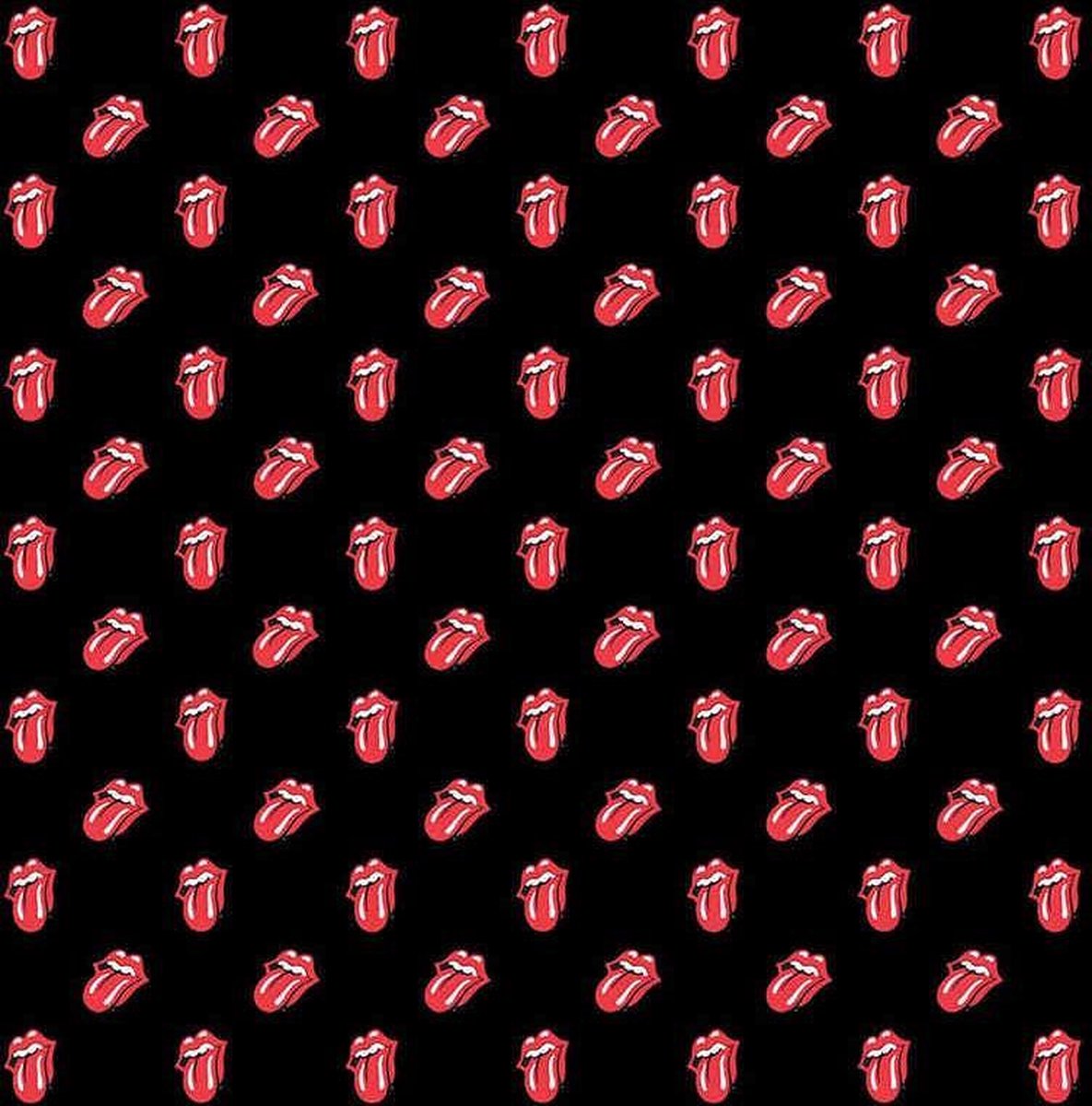 The Rolling Stones - Tongues Bandana - Zwart