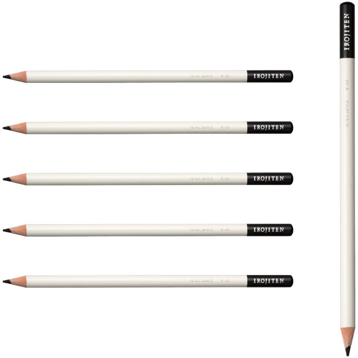 Tombow Irojiten - Kleurpotloden - V10 - Ivory Black - Zwart - 6 Stuks