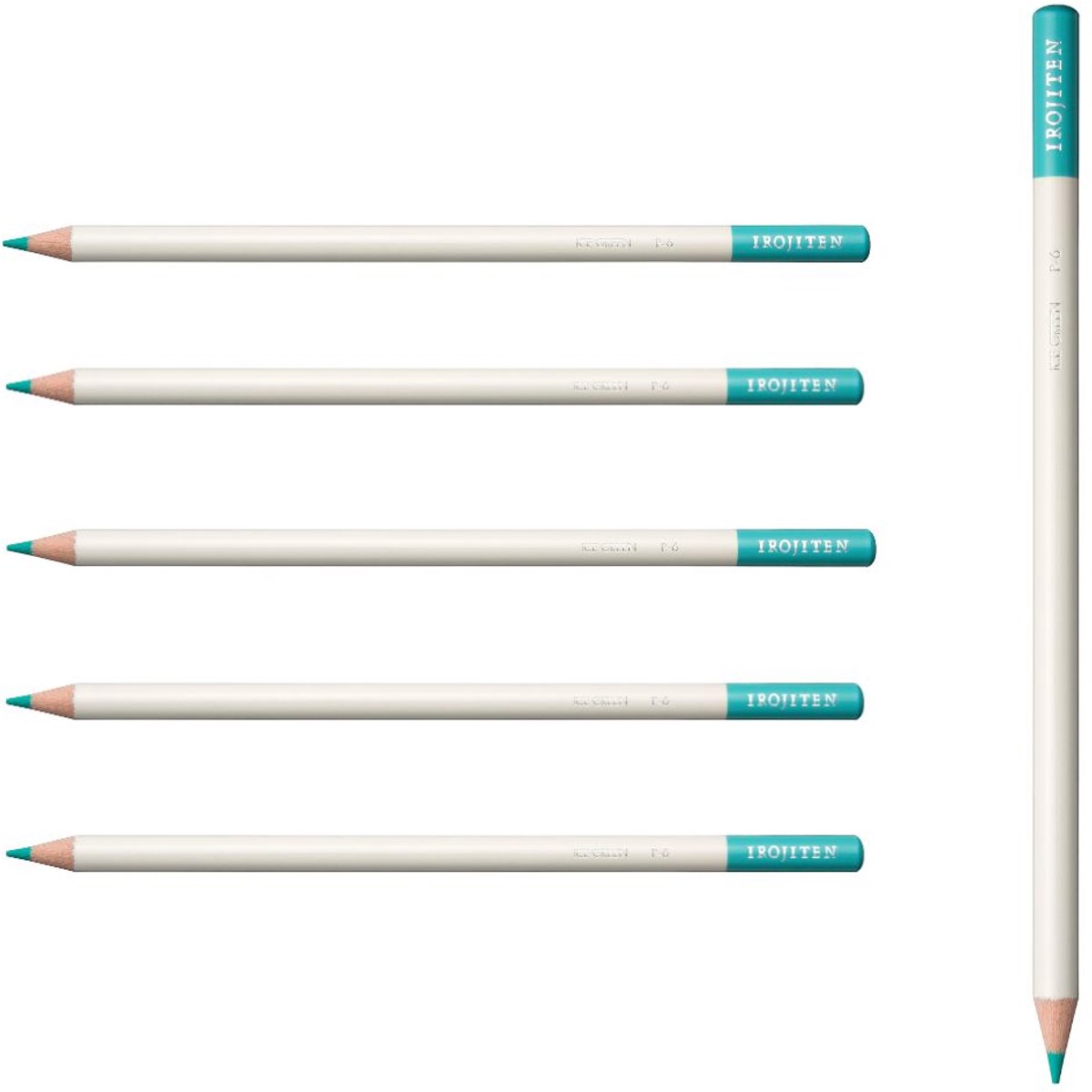 Tombow Irojiten - Kleurpotlood - P6 - Hummingbird - Groen - 6 Stuks