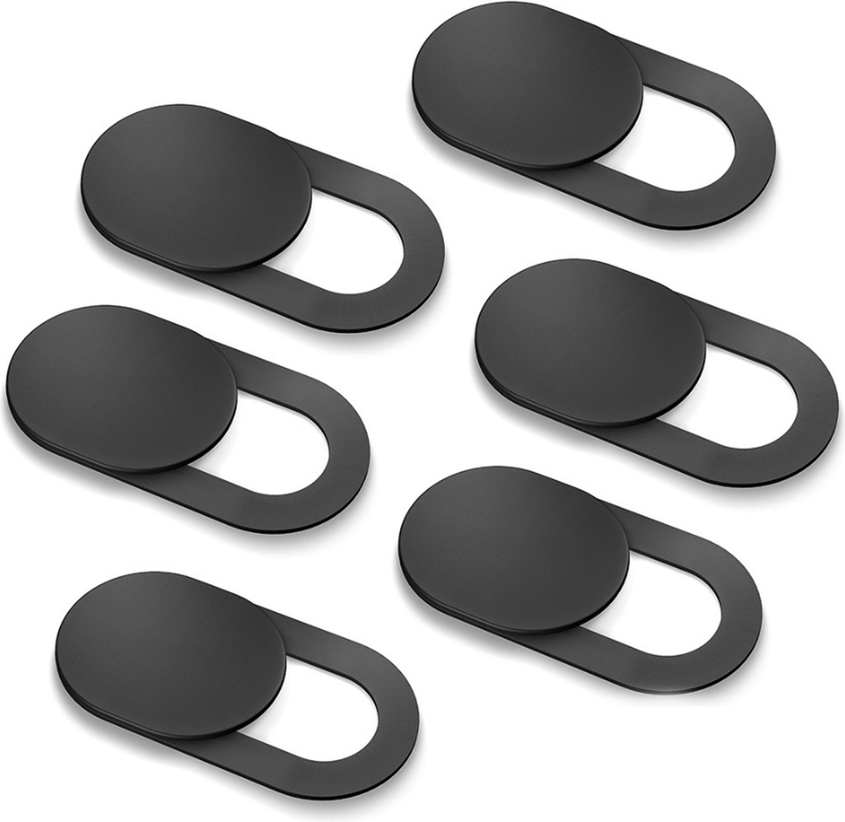 Webcam Cover - Privacy schuifje - Bedek Webcam - Geschikt voor Laptop, Tablet & Telefoon - Zwart - 6 stuks